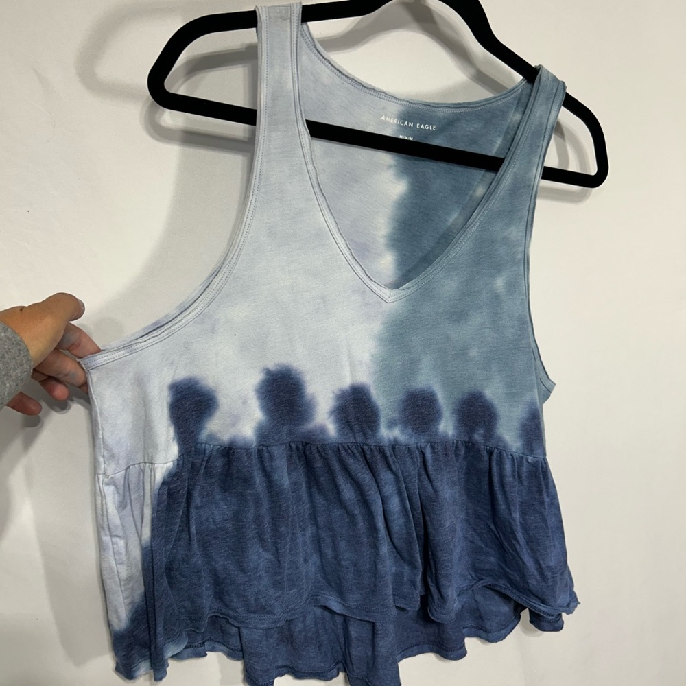 American Eagle Outfitters Blue Ombre Tank Top